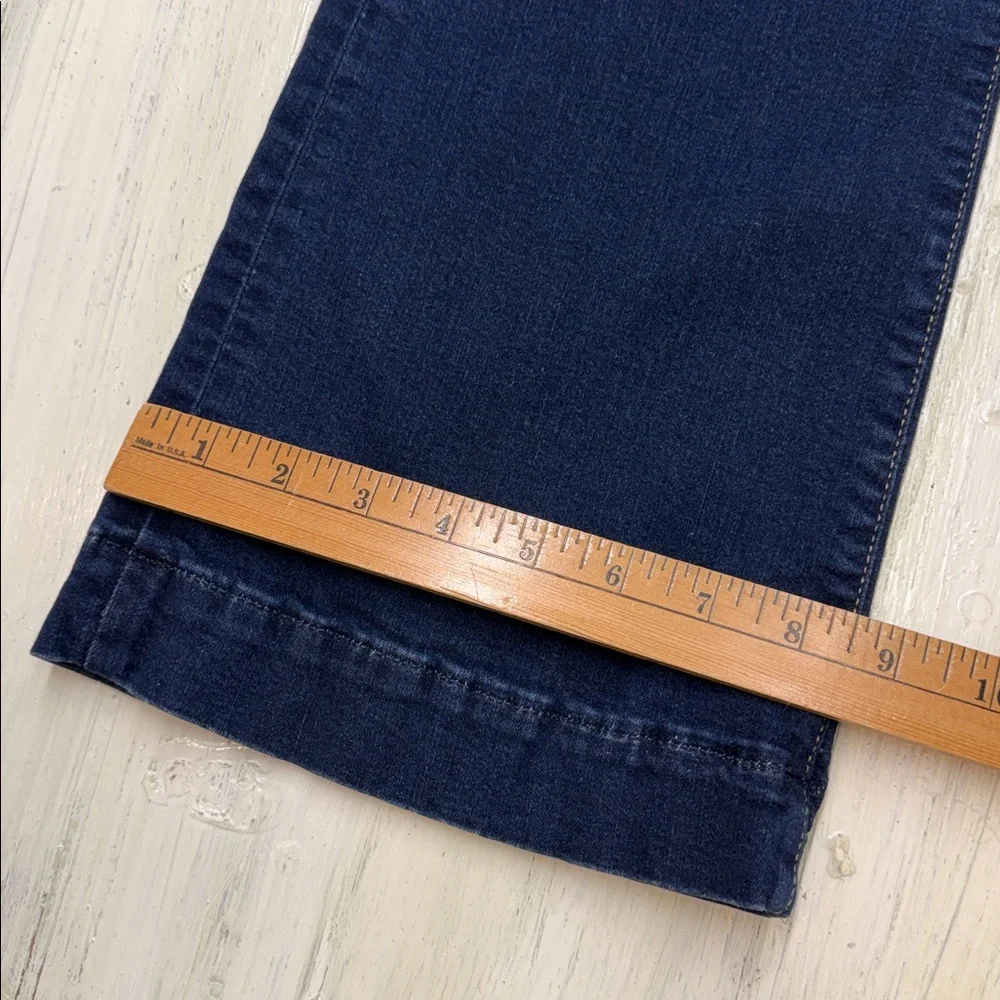 7 For All Mankind Tailorless Slim Illusion Dojo in Indigo Wide Leg Jeans Sz 25 - Picture 5 of 16